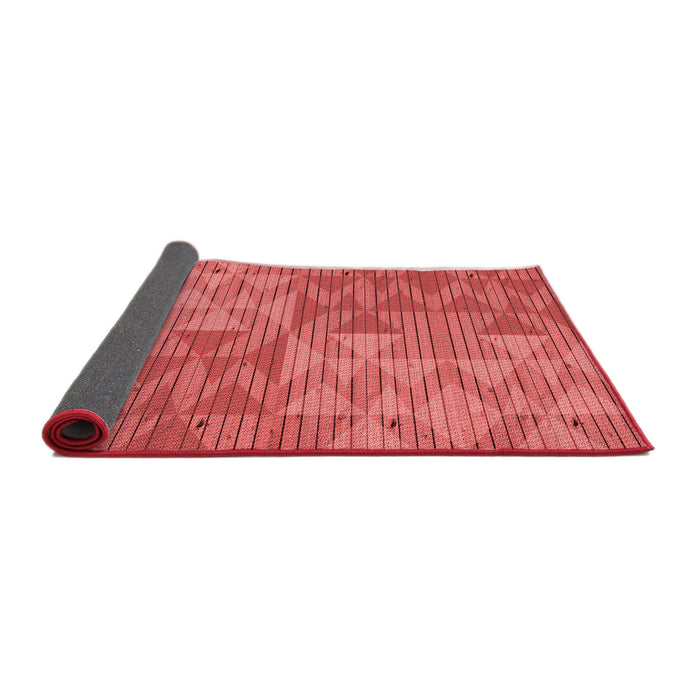 Thickness of Patterned Red Rug, pat3554rd