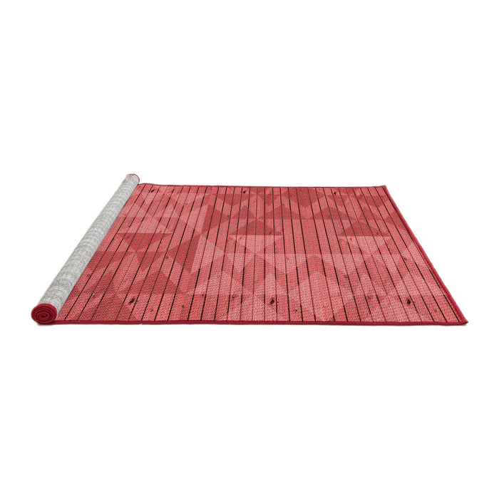 Sideview of Machine Washable Transitional Red Rug, wshpat3554rd