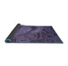 Thickness of Patterned Plum Purple Rug, pat3555blu