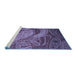 Sideview of Machine Washable Transitional Plum Purple Rug, wshpat3555blu