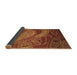 Thickness of Patterned Orange Rug, pat3555brn