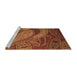 Sideview of Machine Washable Transitional Orange Rug, wshpat3555brn