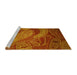 Sideview of Machine Washable Transitional Neon Orange Rug, wshpat3555yw