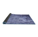 Thickness of Patterned Slate Blue Rug, pat3556blu