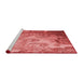 Sideview of Machine Washable Transitional Red Rug, wshpat3556rd