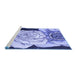 Sideview of Machine Washable Transitional Jeans Blue Rug, wshpat3557blu