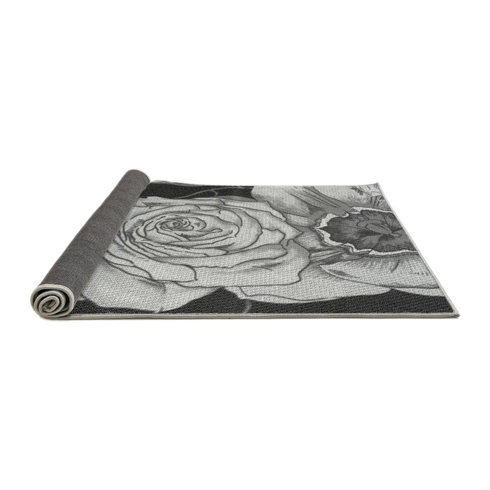 Thickness of Patterned Silver Gray Rug, pat3557gry