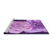 Sideview of Machine Washable Transitional Violet Purple Rug, wshpat3557pur