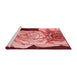 Sideview of Machine Washable Transitional Light Coral Pink Rug, wshpat3557rd