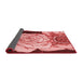 Thickness of Patterned Light Coral Pink Rug, pat3557rd