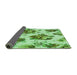 Thickness of Patterned Dark Lime Green Rug, pat3558grn