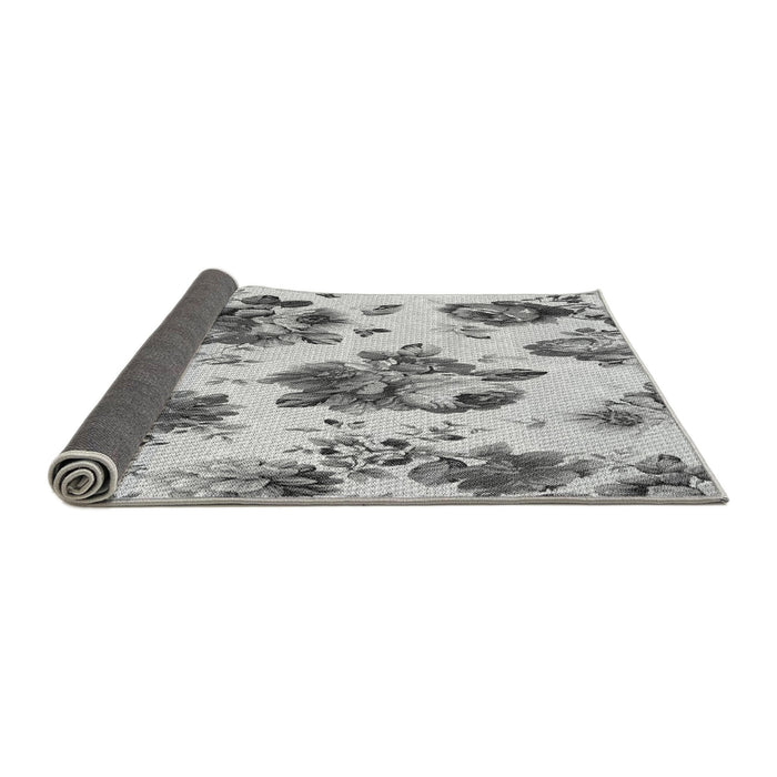 Thickness of Patterned Silver Gray Rug, pat3558gry