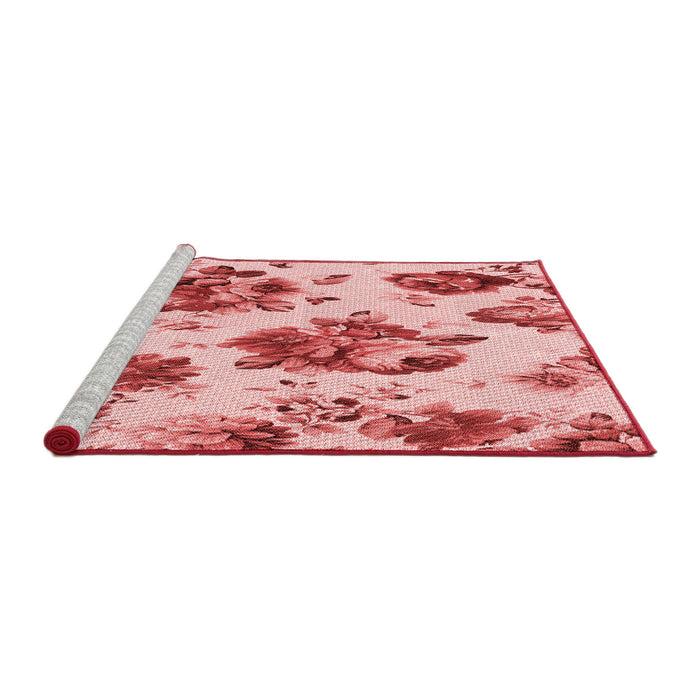 Sideview of Machine Washable Transitional Red Rug, wshpat3558rd
