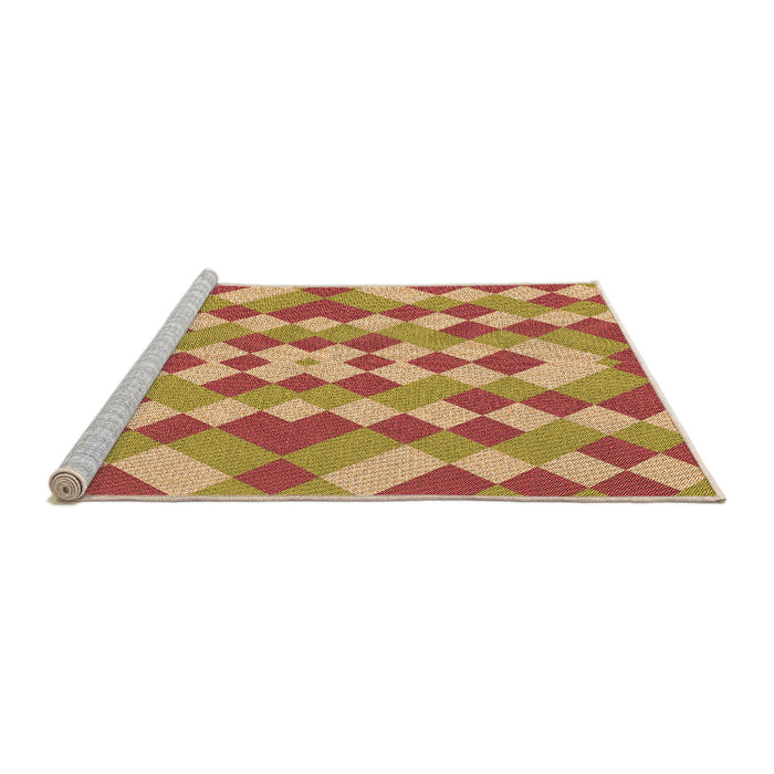 Sideview of Machine Washable Transitional Red Rug, wshpat3559org
