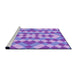 Sideview of Machine Washable Transitional Bright Lilac Purple Rug, wshpat3559pur