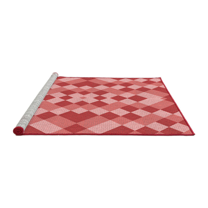 Sideview of Machine Washable Transitional Light Coral Pink Rug, wshpat3559rd