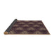 Thickness of Patterned Dark Almond Brown Rug, pat356brn