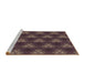 Sideview of Machine Washable Transitional Dark Almond Brown Rug, wshpat356brn