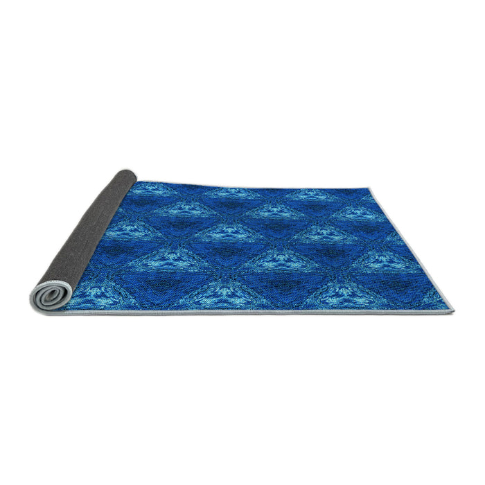 Thickness of Patterned Blueberry Blue Rug, pat356lblu