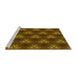 Sideview of Machine Washable Transitional Dark Bisque Brown Rug, wshpat356yw