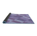 Thickness of Patterned Purple Mimosa Purple Rug, pat3560blu