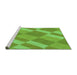 Sideview of Machine Washable Transitional Emerald Green Rug, wshpat3560grn