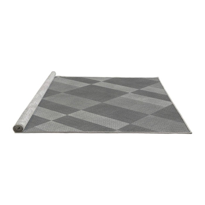 Sideview of Machine Washable Transitional Dark Gray Rug, wshpat3560gry