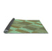 Thickness of Patterned Pastel Green Rug, pat3560lblu