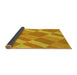 Thickness of Patterned Neon Orange Rug, pat3560yw