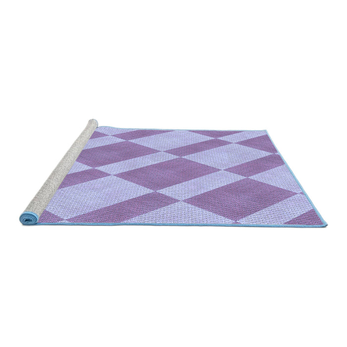 Sideview of Machine Washable Transitional Medium Purple Rug, wshpat3561blu