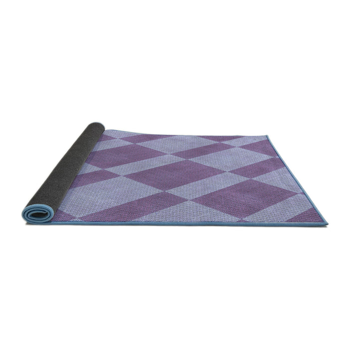 Thickness of Patterned Medium Purple Rug, pat3561blu