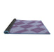 Thickness of Patterned Medium Purple Rug, pat3561blu