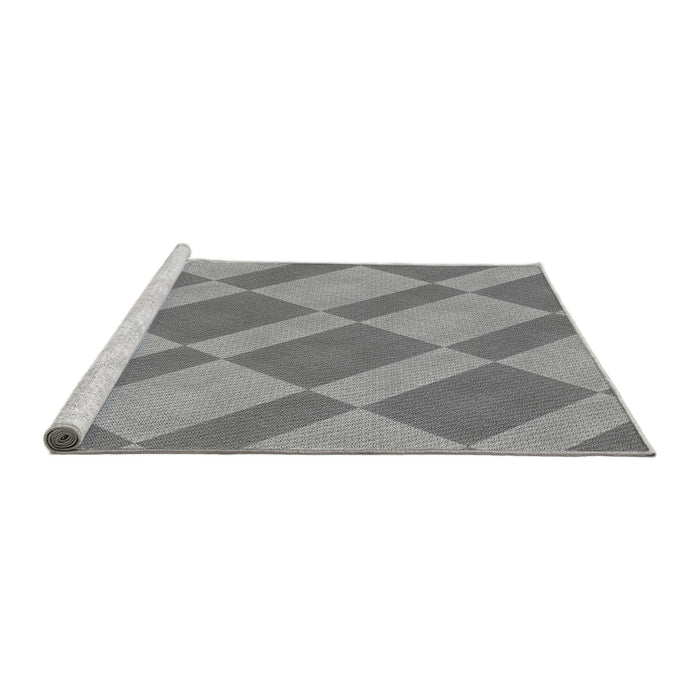 Sideview of Machine Washable Transitional Dark Gray Rug, wshpat3561gry