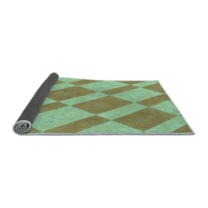 Thickness of Patterned Green Rug, pat3561lblu