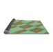 Thickness of Patterned Green Rug, pat3561lblu