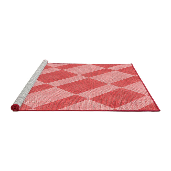 Sideview of Machine Washable Transitional Light Coral Pink Rug, wshpat3561rd