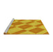 Sideview of Machine Washable Transitional Neon Orange Rug, wshpat3561yw