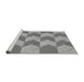 Sideview of Machine Washable Transitional Cloud Gray Rug, wshpat3562gry