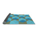 Thickness of Patterned Deep-Sea Green Rug, pat3562lblu