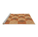 Sideview of Machine Washable Transitional Orange Rug, wshpat3562org