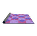 Thickness of Patterned Bright Lilac Purple Rug, pat3562pur