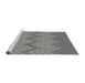 Sideview of Machine Washable Transitional Gray Rug, wshpat3563gry