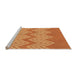 Sideview of Machine Washable Transitional Orange Rug, wshpat3563org