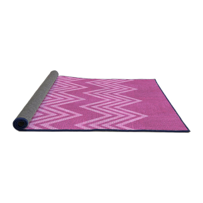 Thickness of Patterned Violet Purple Rug, pat3563pur