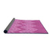 Thickness of Patterned Violet Purple Rug, pat3563pur