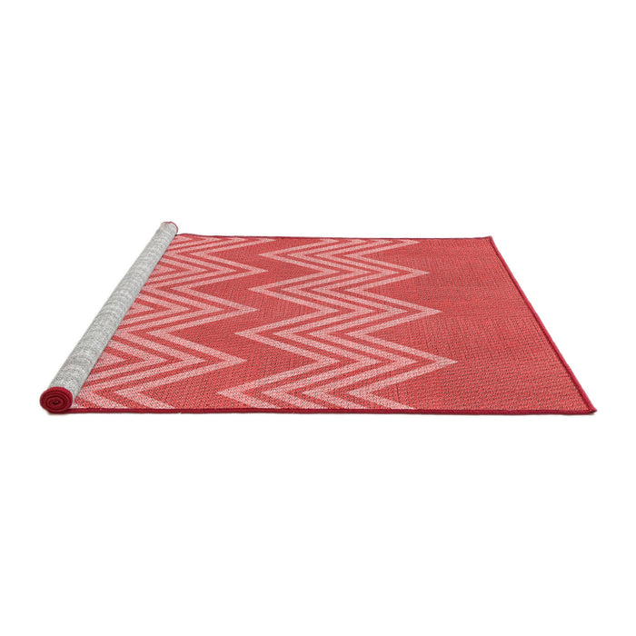 Sideview of Machine Washable Transitional Red Rug, wshpat3563rd