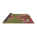 Thickness of Patterned Chestnut Red Rug, pat3564brn