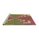 Sideview of Machine Washable Transitional Chestnut Red Rug, wshpat3564brn