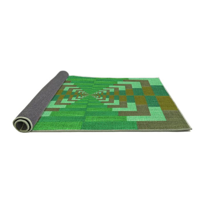 Thickness of Patterned Seaweed Green Rug, pat3564grn