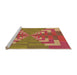 Sideview of Machine Washable Transitional Red Rug, wshpat3564org